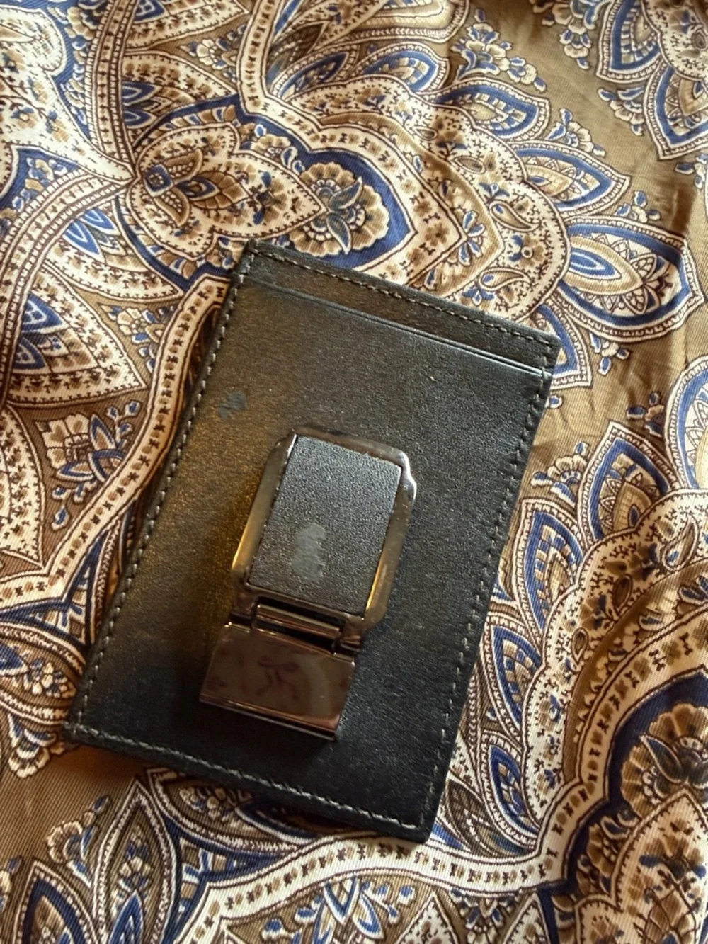 Hartmann Black Leather Card & Key Holder